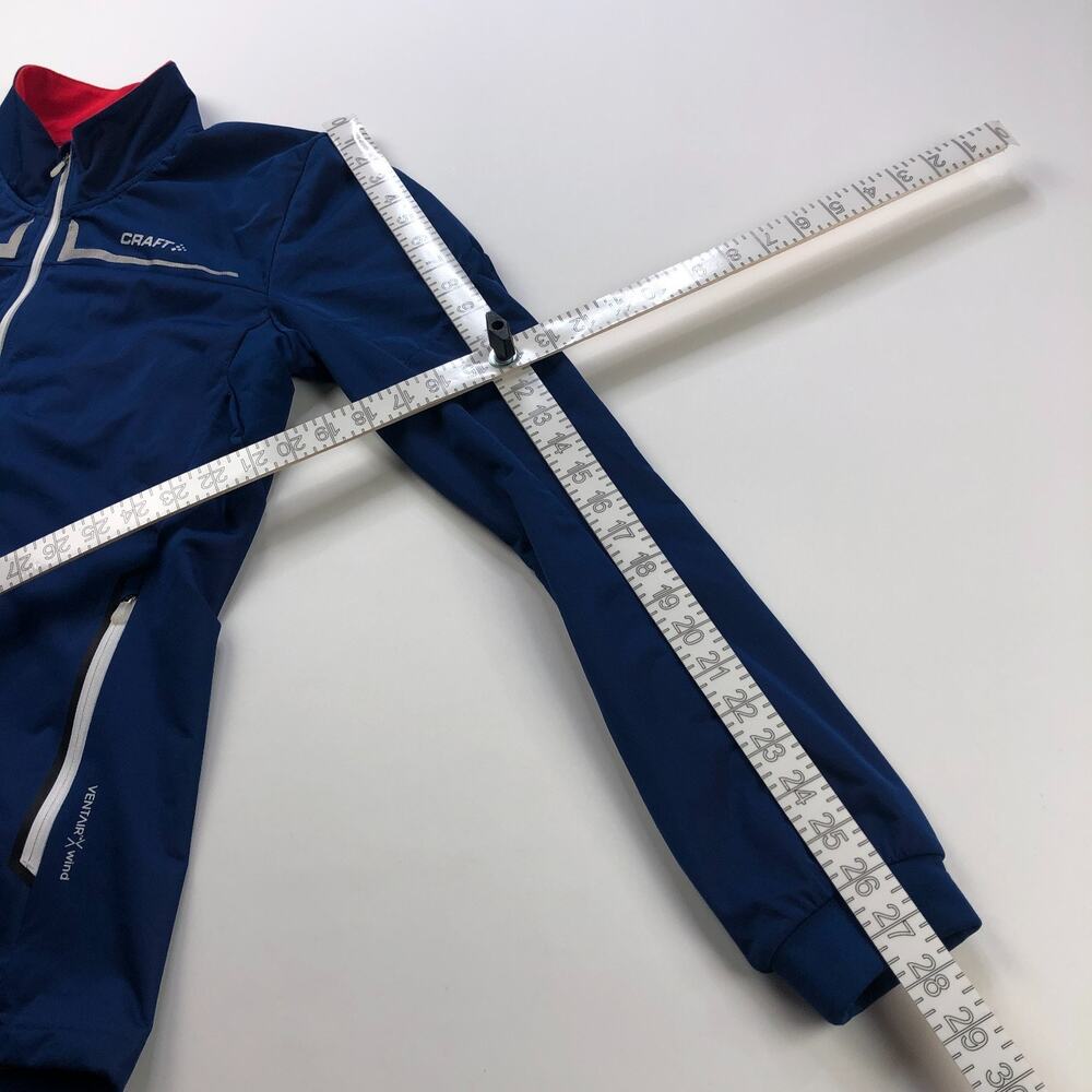 Craft Ventair X Wind Medium Cycling Running Full Zip Mock Neck Jacket Blue MINT - Picture 5 of 10